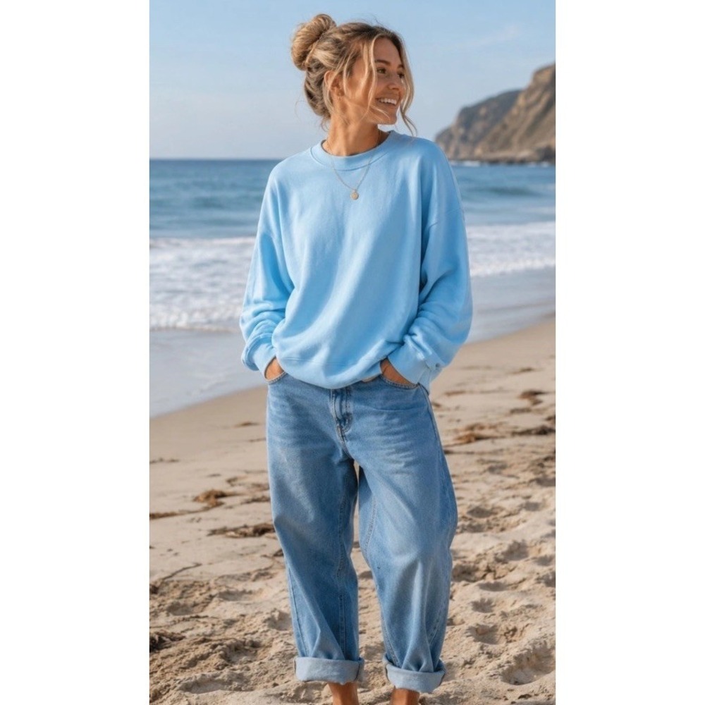 Year of Ours Oversized Crewneck Sweatshirt Athleisure‎ Comfy Casual Women's XS/S